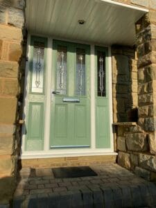 Chartwell Green Composite Door with Side Panels