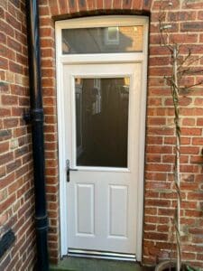 White Composite Door with Top Panel