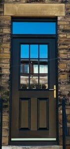 Black Composite Door with Top Panel