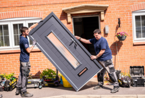 Builders Transporting Door