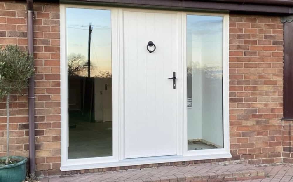 Composite doors with side panels