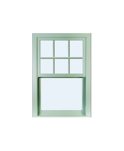 green sliding sash window