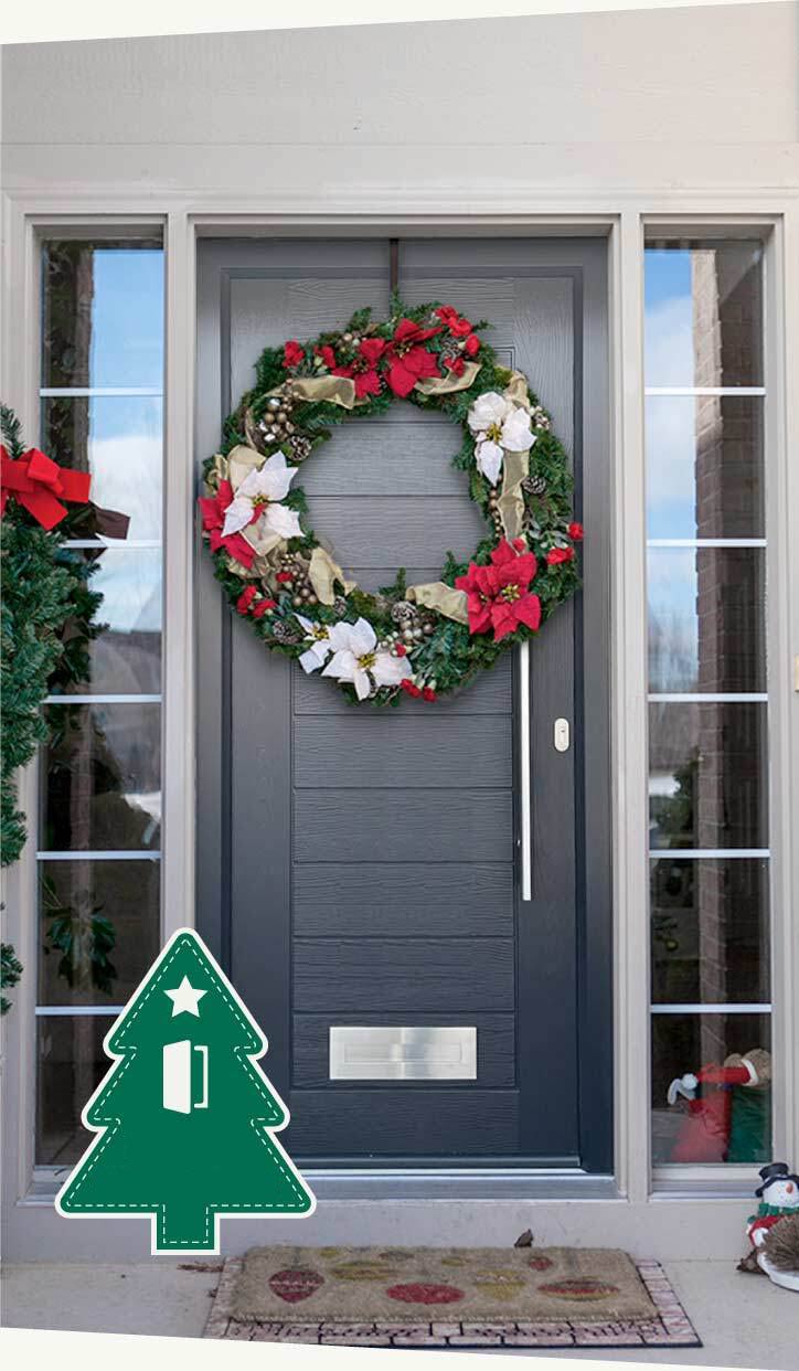 new door Christmas wreath