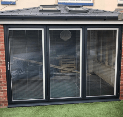 Black Aluminium Bifold Doors