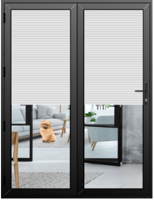 Black 2 Panel Aluminium Bifold Doors