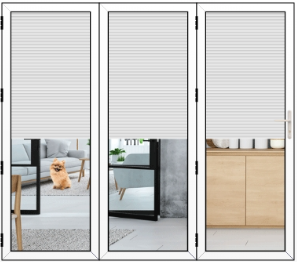 3 Panel Aluminium Bifold Doors in White