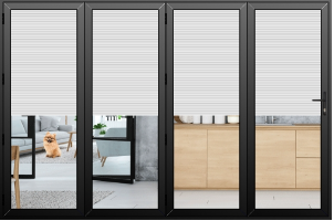 4 Panel Aluminium Bifold Doors in Black