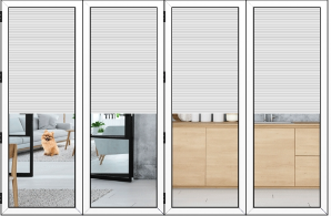 4 Panel Aluminium Bifold Doors in White