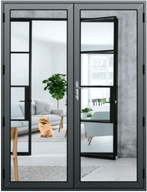 French Doors in Anthracite Grey