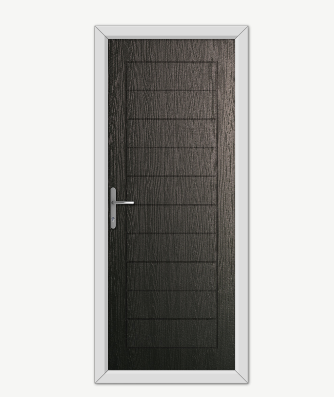 Horizontal Grooved Modern Composite Doors