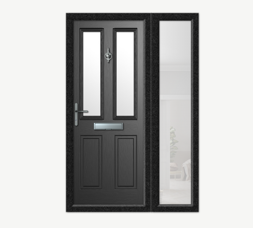 composite doors with one right side panel