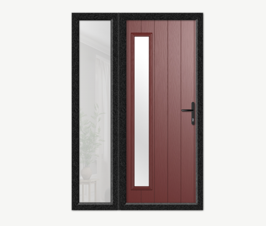 composite doors with one left side panel