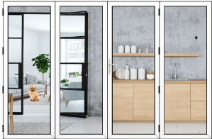 Aluminium French Doors in White (Both Panels)