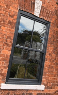 Vertical Sliding Aluminium Windows in Black