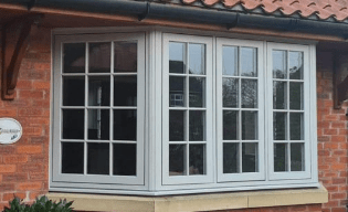 Powder-Coated Aluminium Windows in Grey