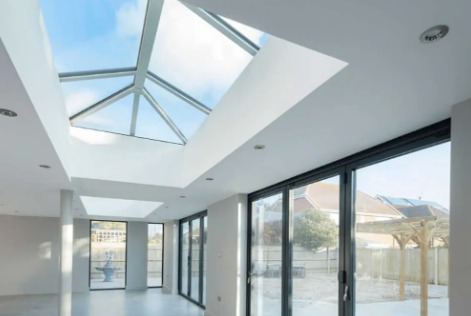 Aluminium Flat Roof Lanterns in White