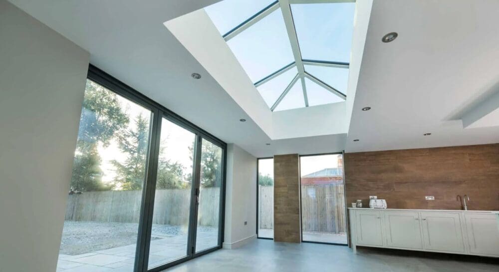 Aluminium Kitchen Roof Lanterns in White