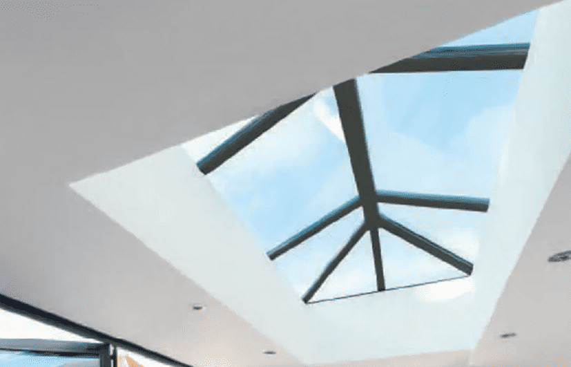 Aluminium Frameless Roof Lanterns in Black