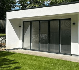 Black 5-Panel Bi-folding Door