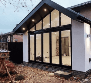 Black 5-Panel Aluminium Bifold Door