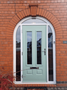 Green Composite Door with Side and Top Panels