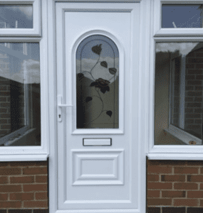White uPVC Front Door with Side Panels