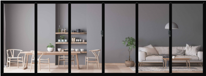 Large Aluminium Sliding Patio Doors in Black