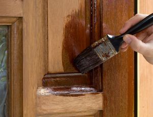 Staining a Composite Door