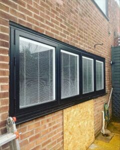 Aluminium Window in Black