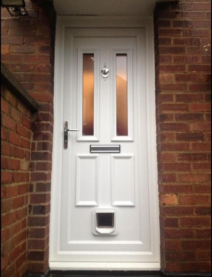 uPVC door with Catflap