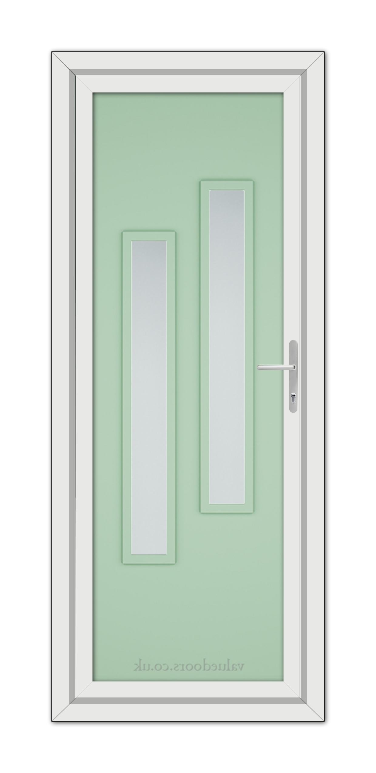 A close-up of a Chartwell Green Modern 5082 uPVC Door.