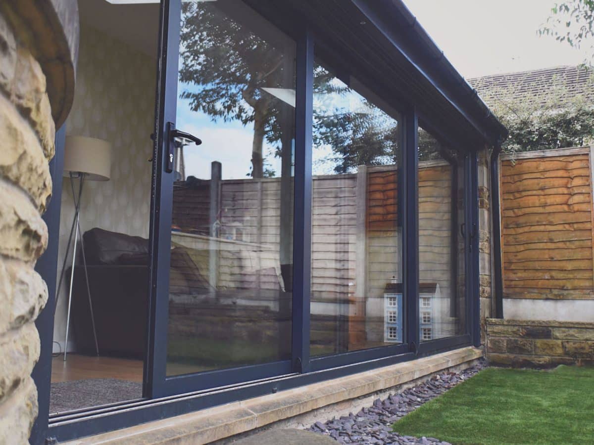 Large Aluminium Sliding Patio Door in Black