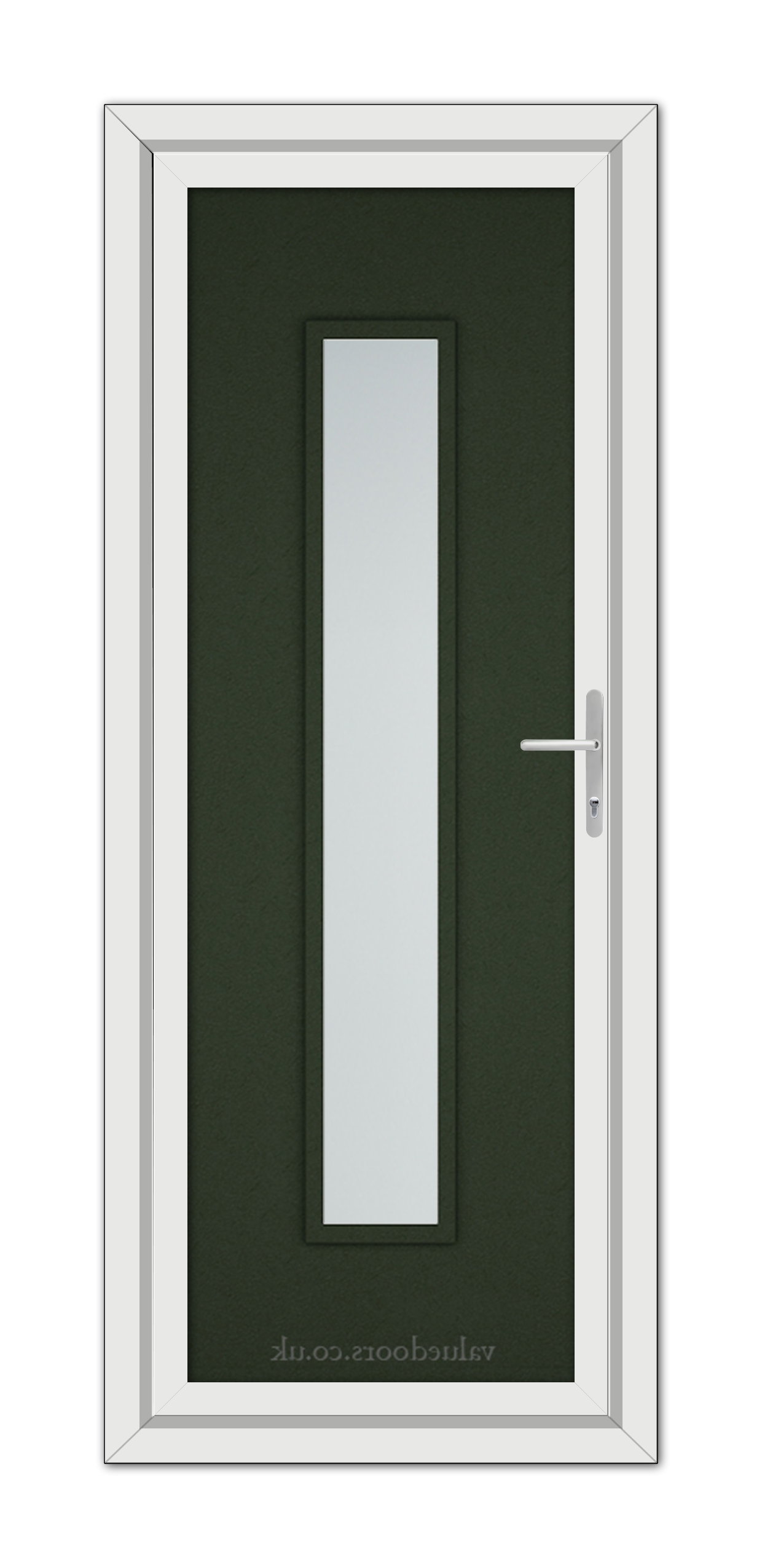 A close-up of a Green Modern 5101 uPVC Door.