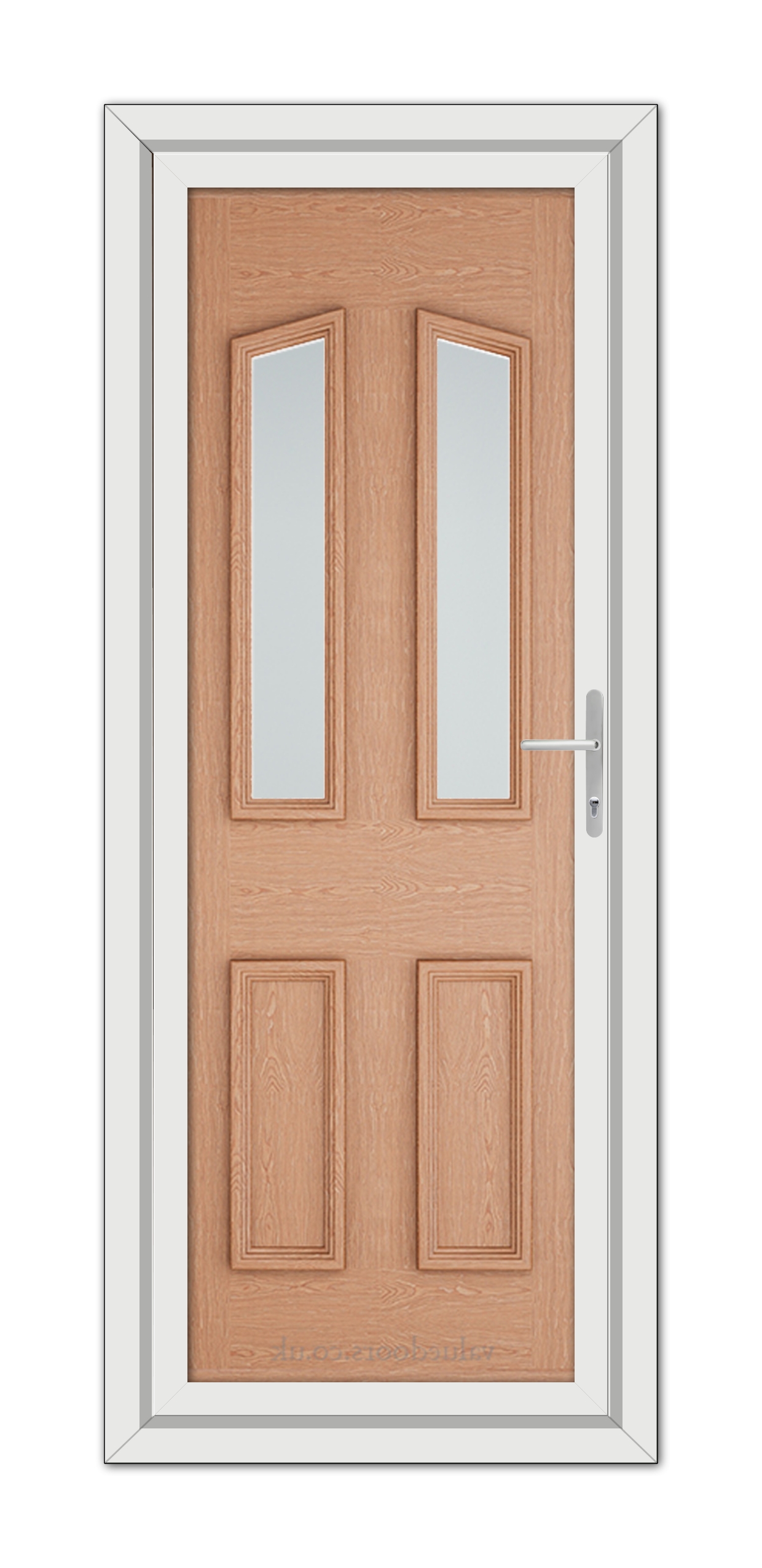 A close-up of an Irish Oak Kensington uPVC Door.