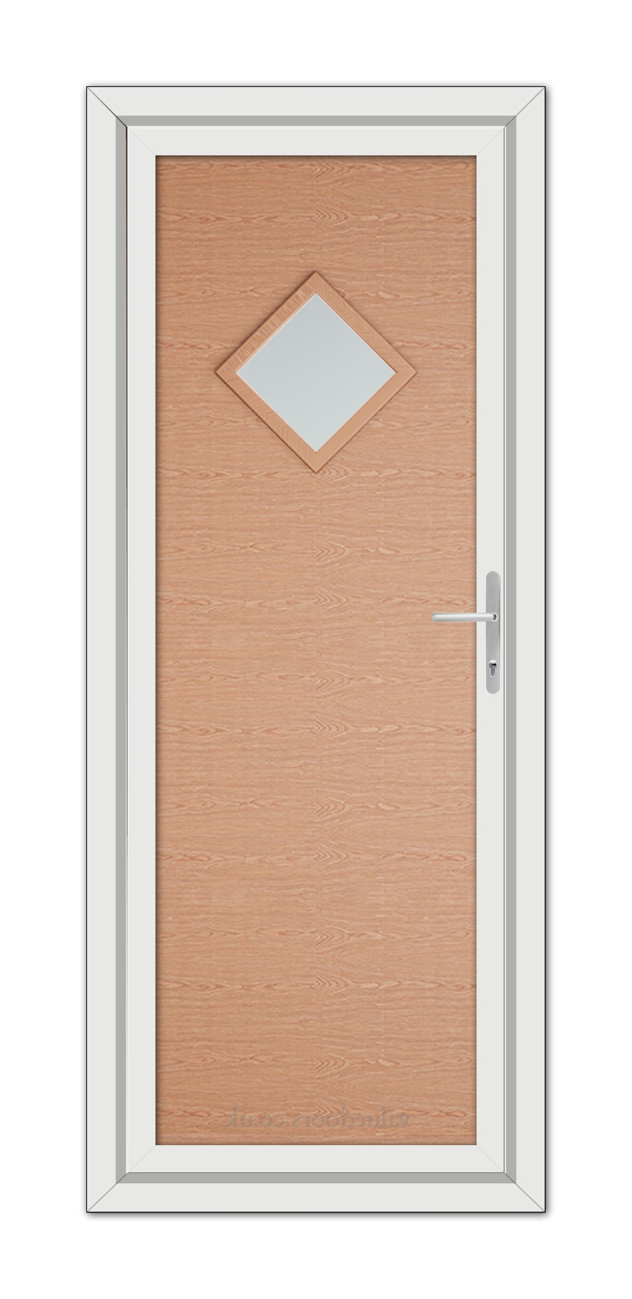 A Irish Oak Modern 5131 uPVC Door with a square on the door.