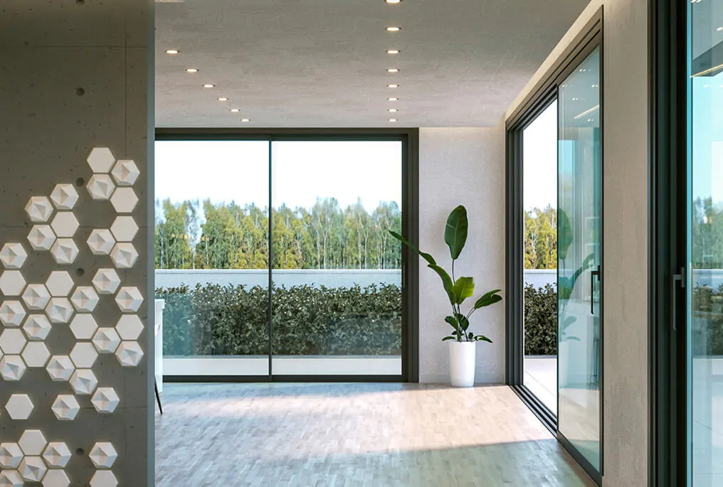 2-Panel Aluminium Sliding Patio Door