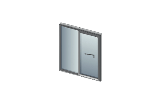 2-Panel Aluminium Left Sliding Patio Doors