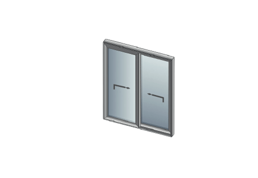 2-Panel Aluminium Double Sliding Patio Doors