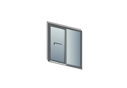 2-Panel Aluminium Right Sliding Patio Doors