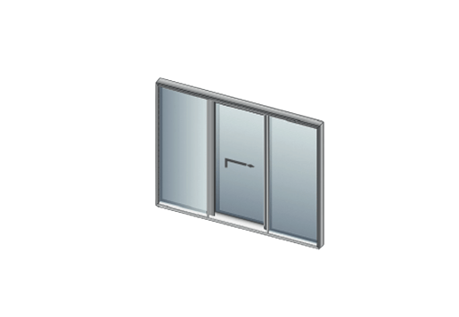 3-Panel Aluminium Middle Sliding Patio Doors