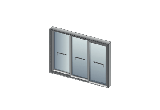 Triple Track Aluminium Sliding Patio Doors