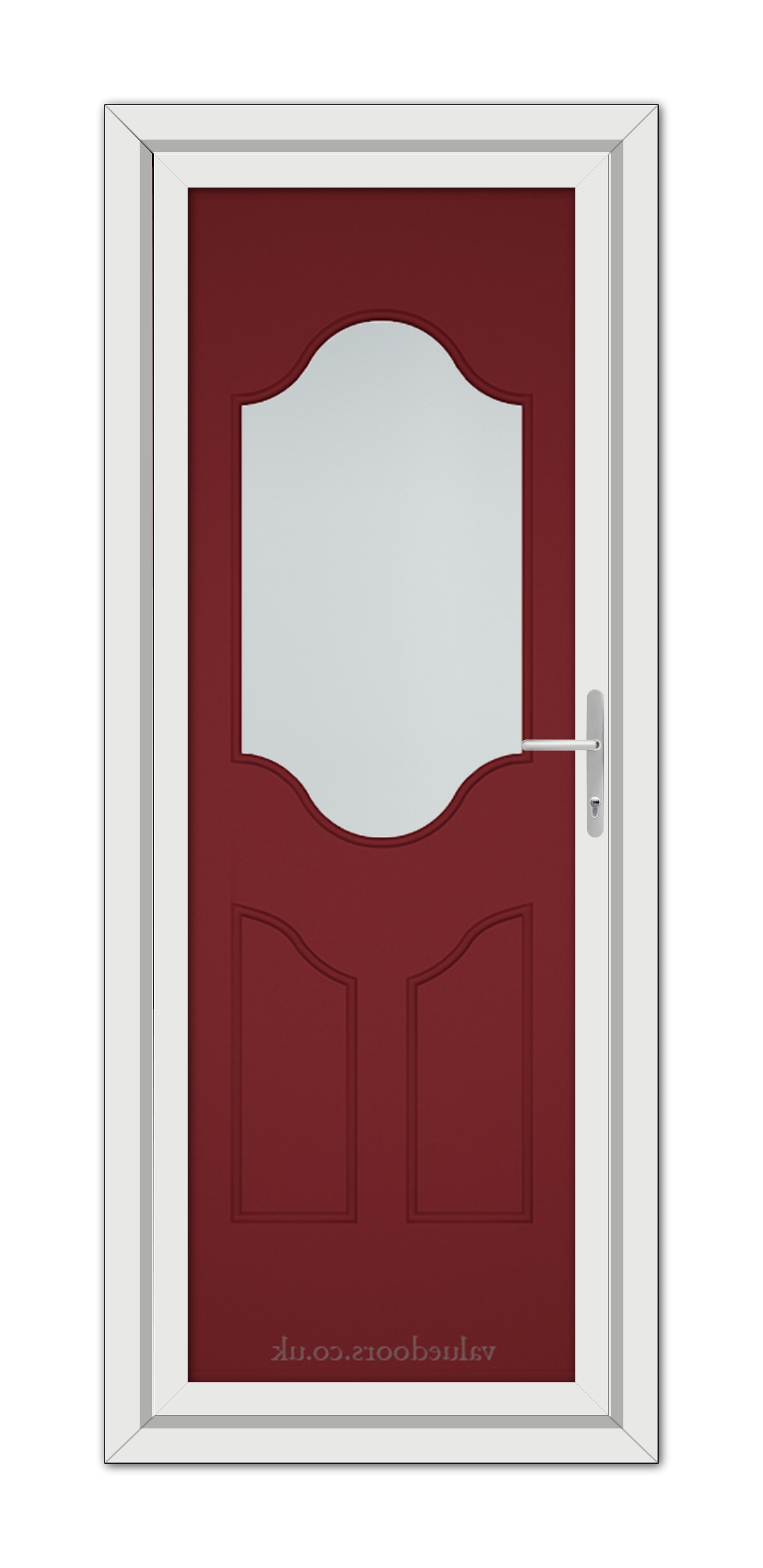 Red Althorpe One uPVC Door with a white frame.