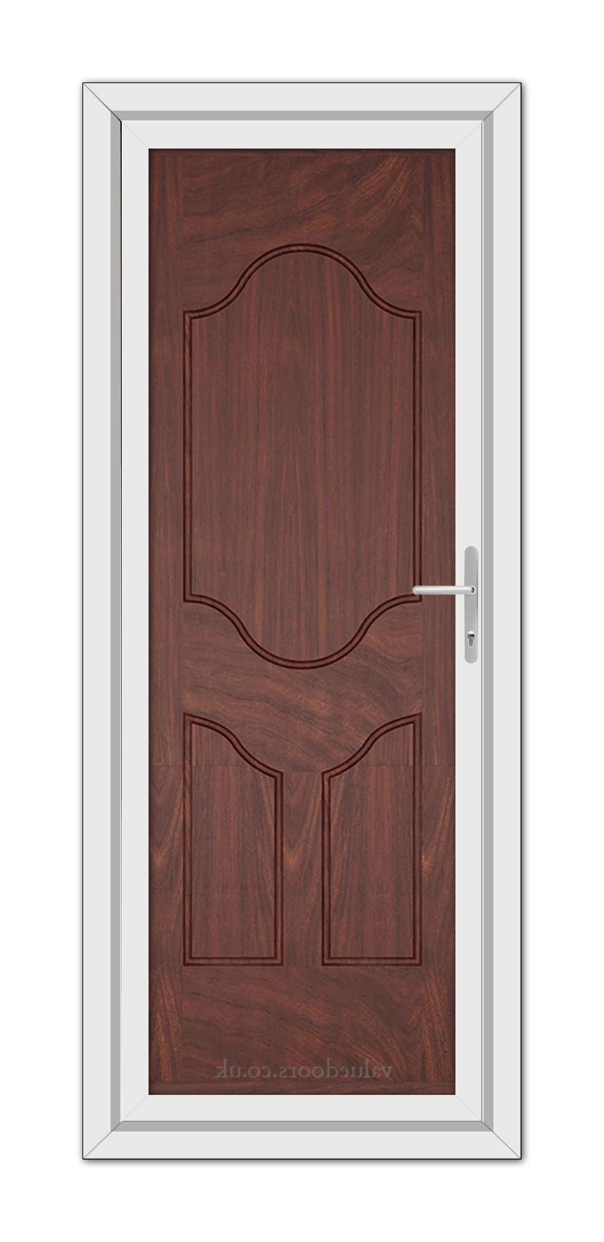A close-up of a Rosewood Althorpe Solid uPVC Door.