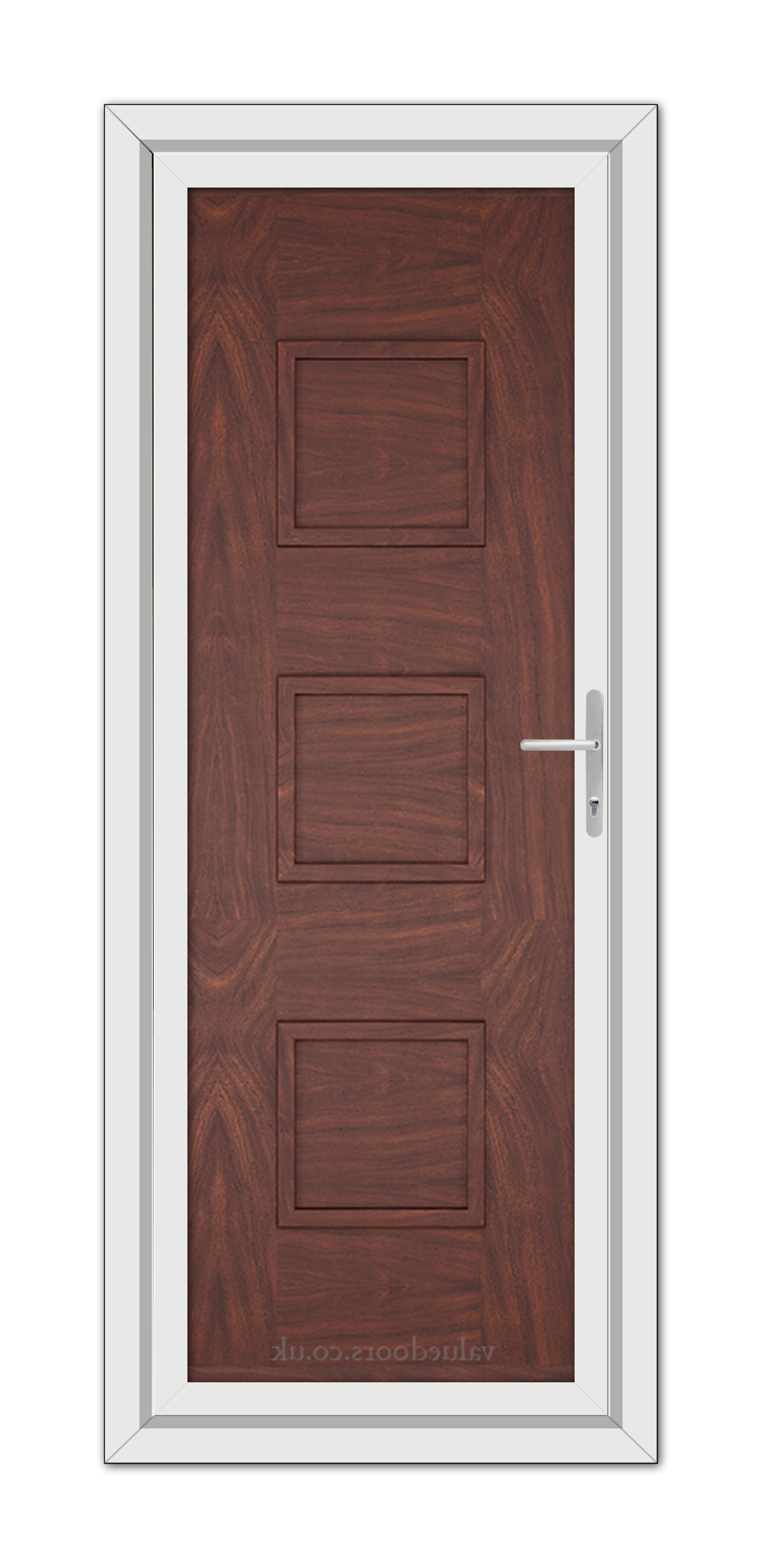 A close-up of a Rosewood Modern 5013 Solid uPVC Door.