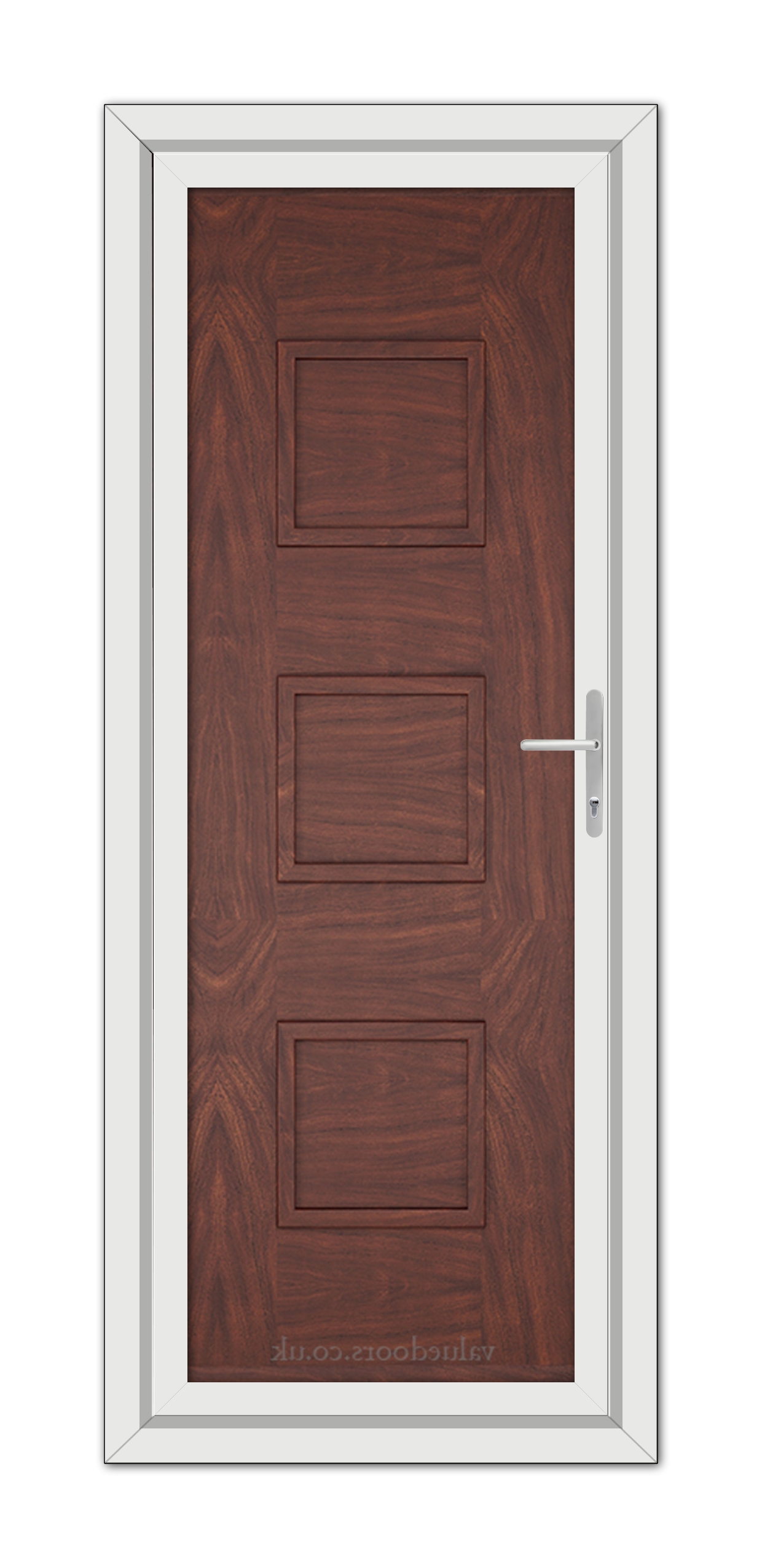 A close-up of a Rosewood Modern 5013 Solid uPVC Door.
