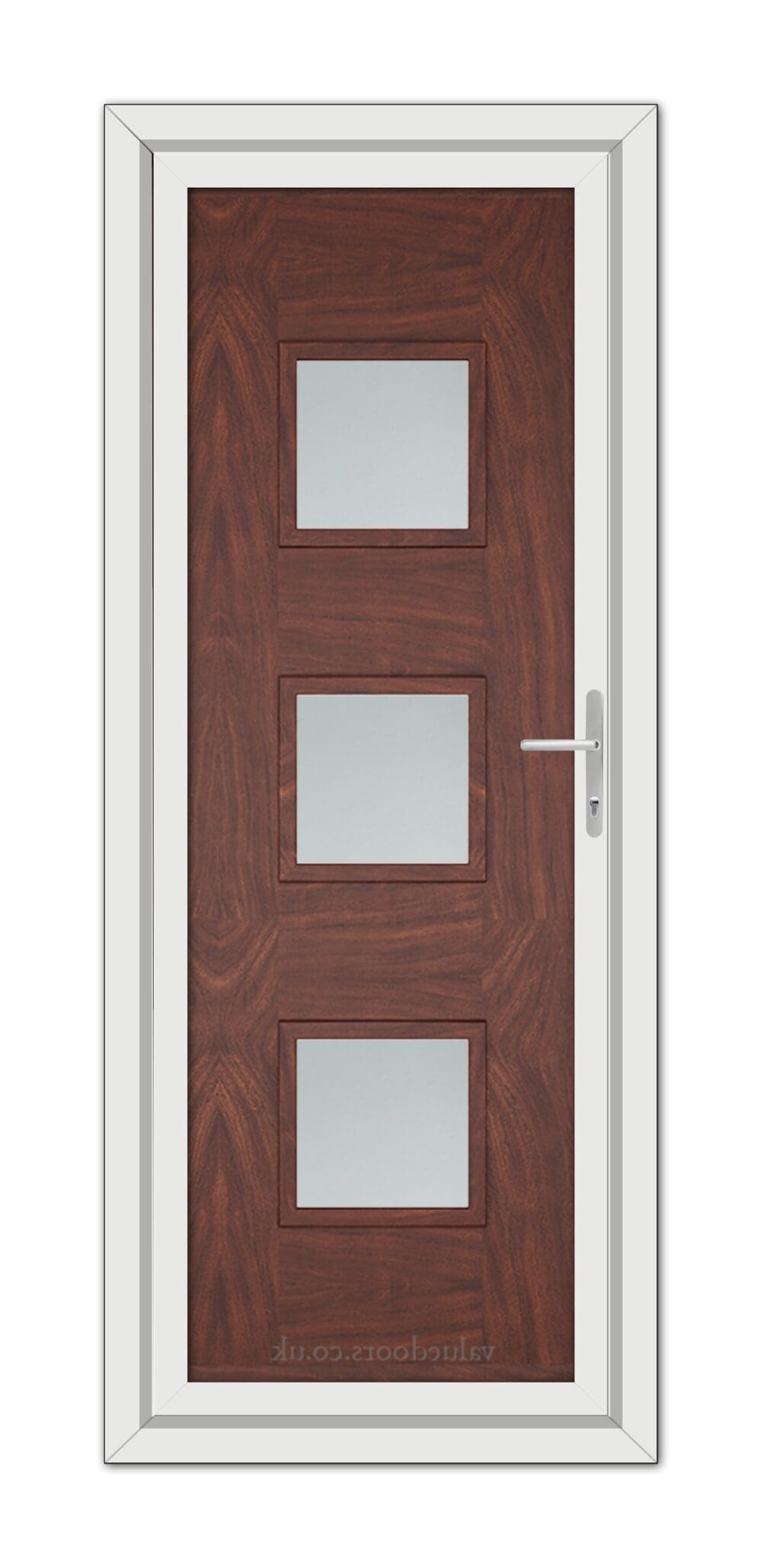 A close-up of a Rosewood Modern 5013 uPVC Door.
