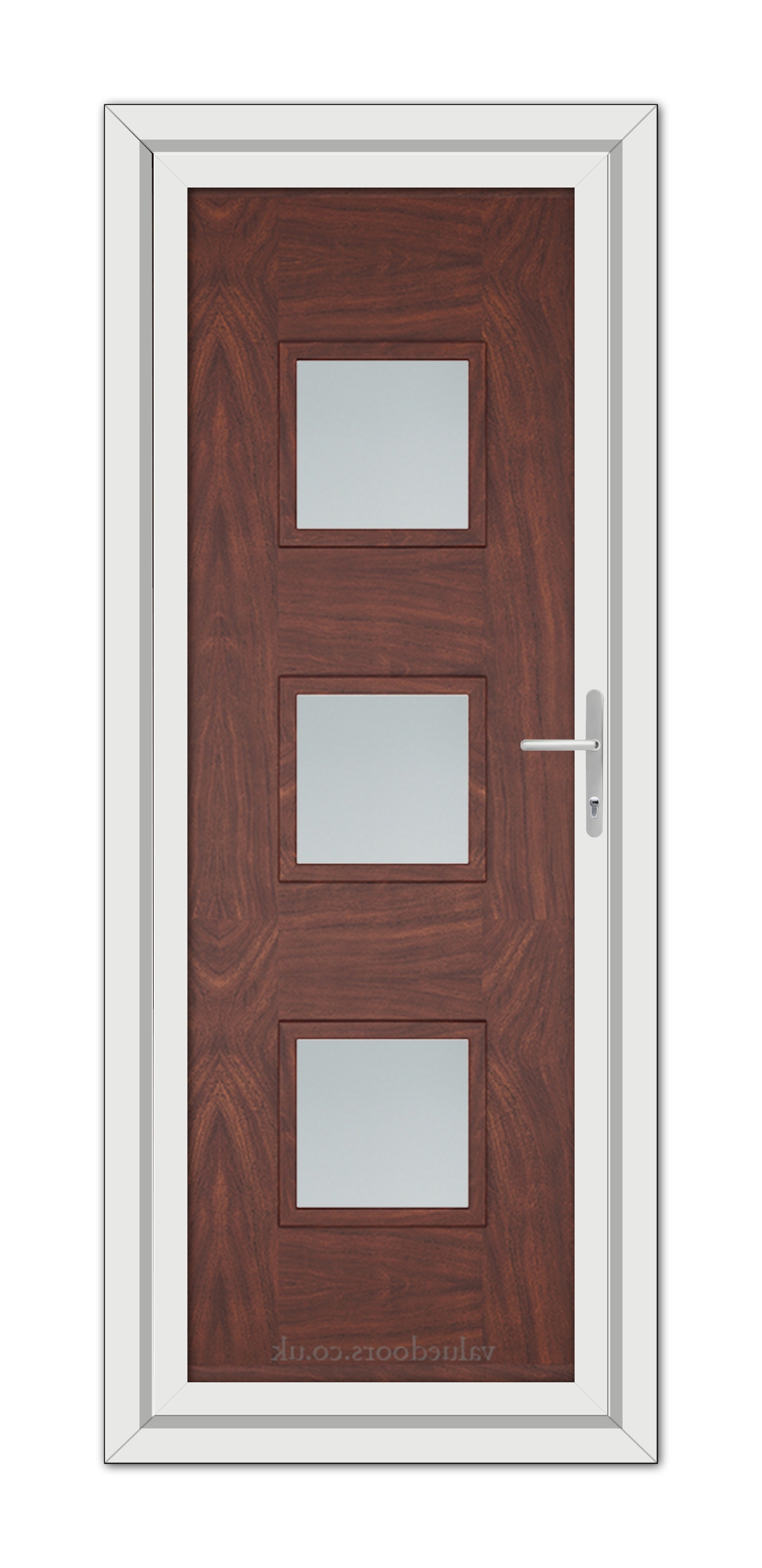 A close-up of a Rosewood Modern 5013 uPVC Door.