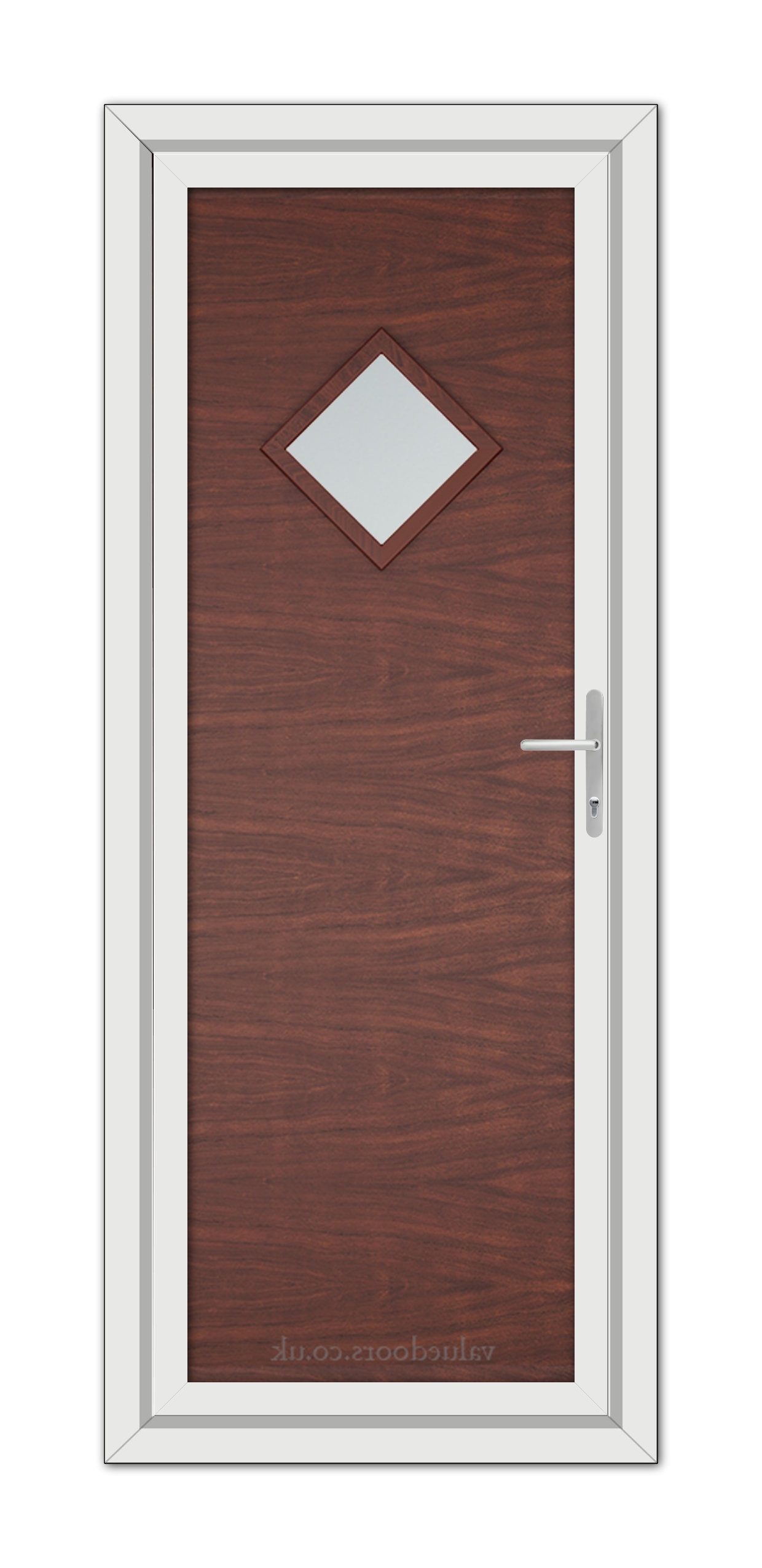 A close-up of a Rosewood Modern 5131 uPVC Door.