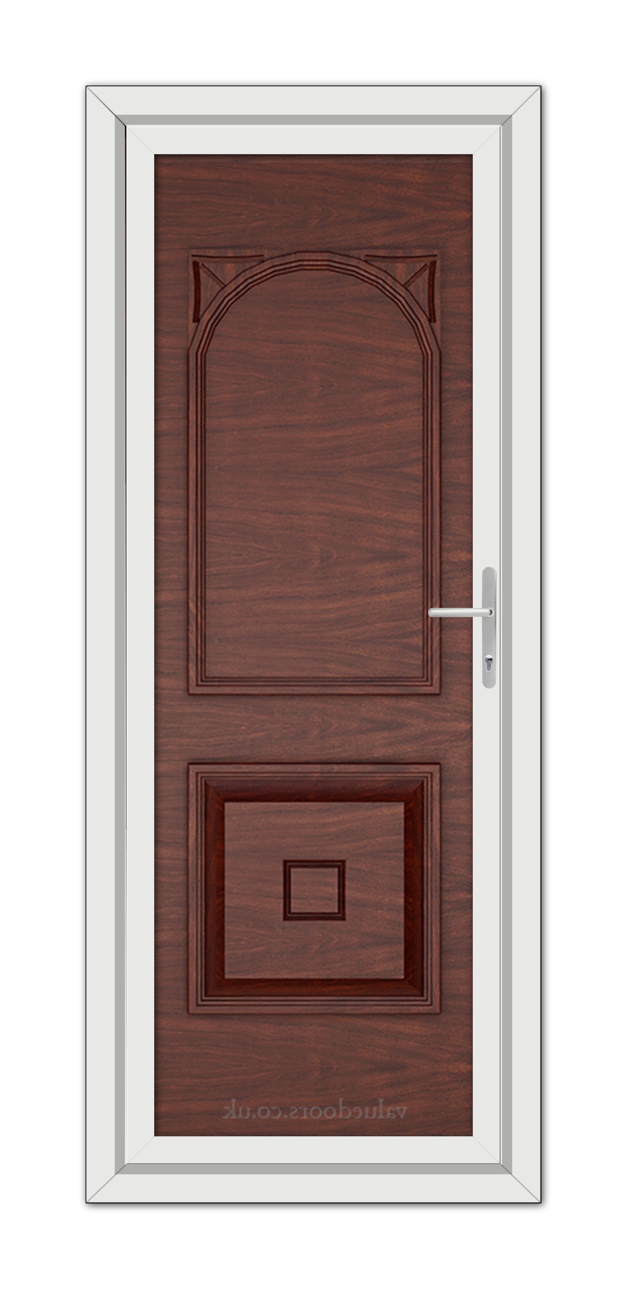 A close-up of a Rosewood Reims Solid uPVC Door.