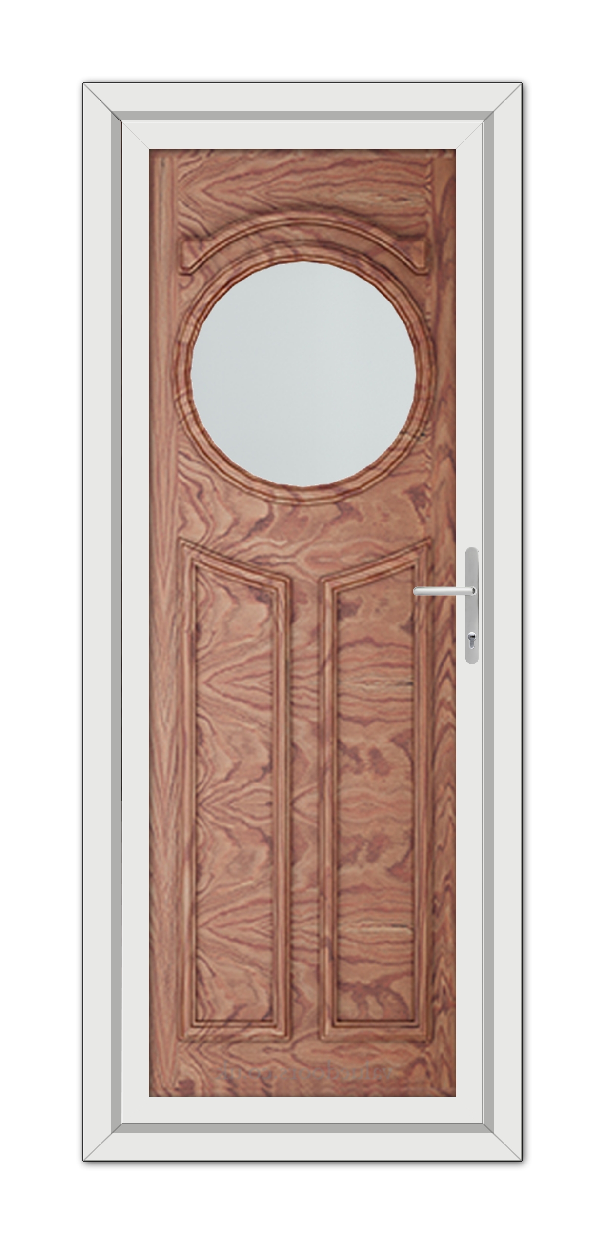 A close-up of a Solid Oak Blenheim uPVC Door.